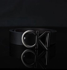 Calvin Klein Cintura Uomo Metal Bombe 3.5 cm Cintura in Pelle125 Cm 