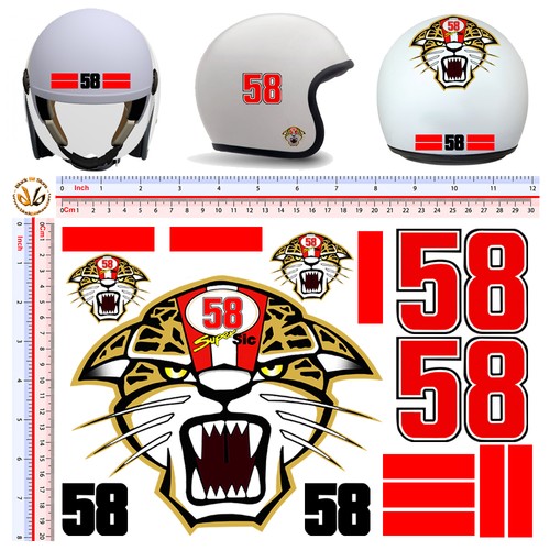 Adesivi casco simoncelli - , super