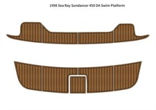 Pad piattaforma nuoto Sea Ray Sundancer 450 DA 1998 barca schiuma EVA teak ponte pavimento
