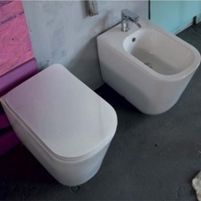 Sanitari filo muro Kerasan Tribeca vaso Norim bidet  coprivaso slim softclose