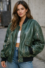 Bomber da donna in vera pelle