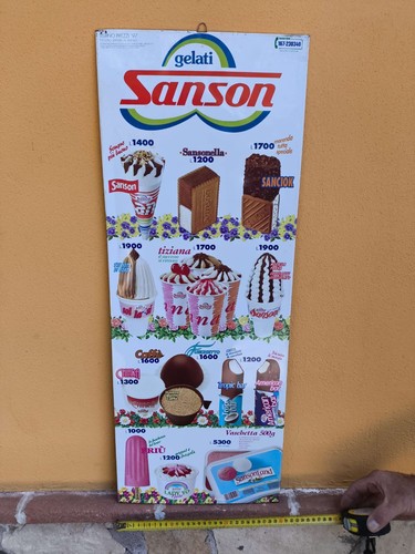 Tabella insegna gelati - gelati, sanson