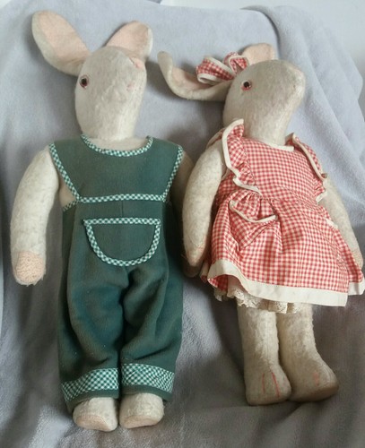 Pupazzi conigli vintage - pupazzi,