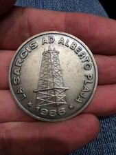 SARCIS AZIENDA MINERARIA SICILIA MEDAGLIA 1986 AD ALBERTO PLAJA (MM.40) #MD680