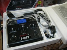 Trasmettitore Graupner Mc 16 2,4 Ghz HOTT con batteria, caricabatterie, poggiamani - cinghia