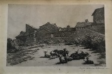 Foglio acquatinta Scena