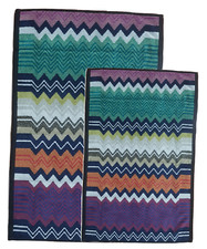 Asciugamano Bagno Set 2 pezzi spugna. Coppia 1 Viso + 1 Ospite. MISSONI - TAYLOR