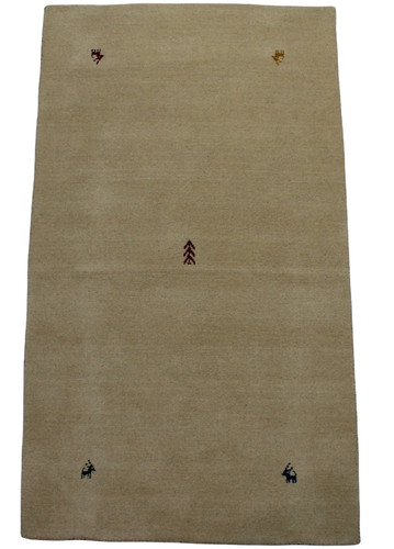 Gabbeh beige tappeto - gabbeh, 100%
