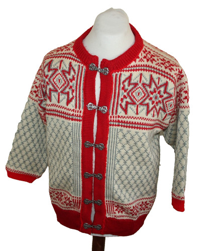 Cardigan donna norvegese fatto