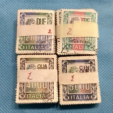 Lotto 4 Mazzette da 100 Francobolli Serie ALTI VALORI timbrati Prima Scelta