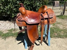 sella western, 16 pollici, fatta a mano da un sellaio di Tombstone, pezzo unico