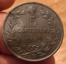 5 Centesimi 1861 Napoli, Var