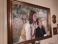 DINO FANTINI - DIPINTO OLIO SU TELA DI GRANDI DIMENSIONI - 1972 - MISURE 68 X 98