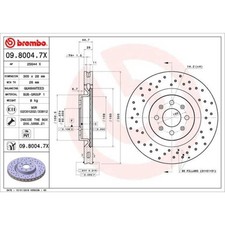 BREMBO Dischi Freno Forati Interni Per Fiat Grande Punto 199 199_