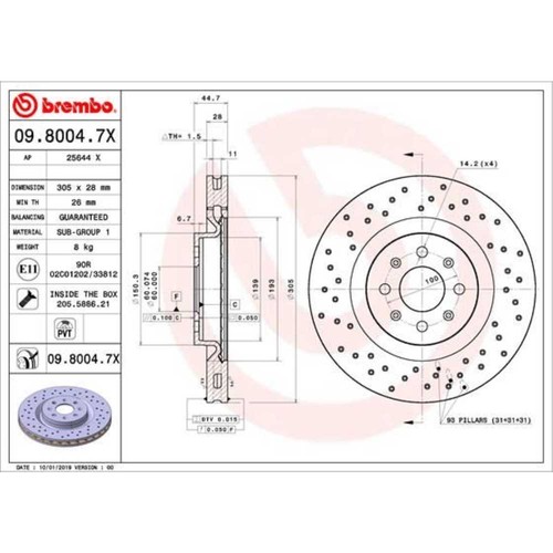 Brembo dischi freno forati - dischi,