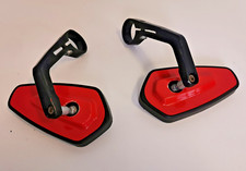 SPECCHIETTI RETROVISORI CRAFTRIDE LS4 ROSSI UNIVERSALI MOTO MANUBRIO 22MM