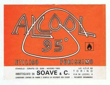 VECCHIA ETICHETTA ALCOOL 95°