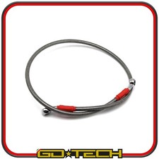 TUBO FRENO IN TRECCIA AERONAUTICO MOTO SCOOTER RACING UNIVERSALE 70 cm GRIGIO