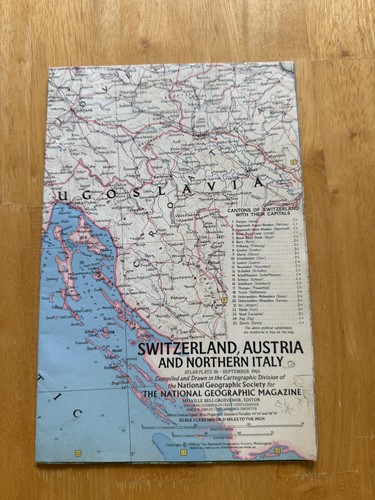 Mappa pieghevole vintage 1965