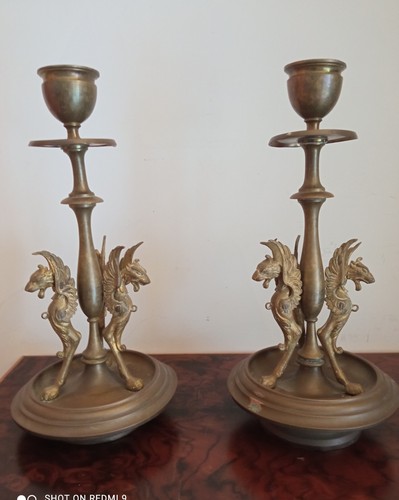 Coppia candelabri vintage - coppia, in