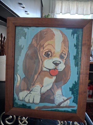 Cucciolo vintage dipinto - cucciolo,