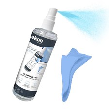Ekon Spray per Schermi Display con Panno in Microfibra 250ml Kit Pulizia per