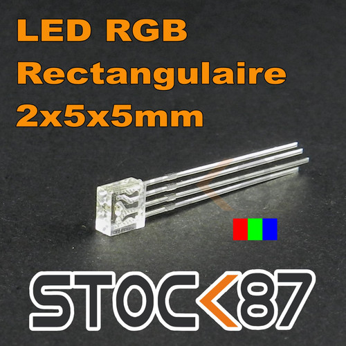 761 led rgb rectangulaire - led,