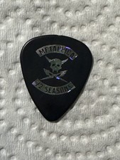 Metallica Plettro Chitarra Amagansett Hamptons Raro Nero M72 SKULL N CROSS BONES