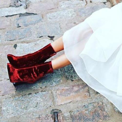 Zara 2016 velvet high heel - aw,