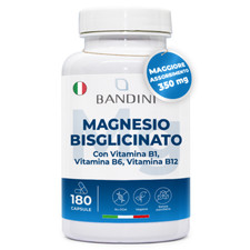 Bandini® Magnesio bisglicinato 180 Capsule +Vitamina B1+Vitamina B6+Vitamina B12