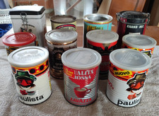 Scatole Latta Barattoli Caffè Vintage lotto di 11