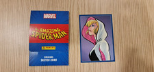 PANINI THE AMAZING SPIDERMAN BLUE PARALLEL SKETCH CARD GWEN STACY N. 3, 28/49