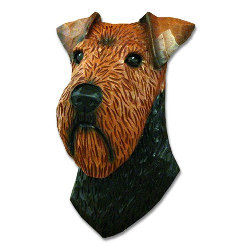 Welsh terrier head - terrier, plaque