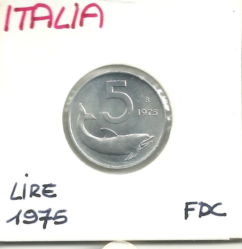 Repubblica italiana5 lire 1975 - repubblica,