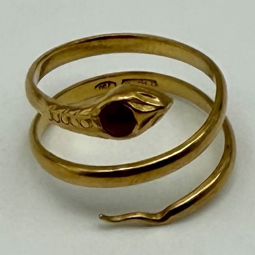 Anello serpente spirale oro - serpente,