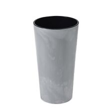 Vaso tondo alto effetto pietra