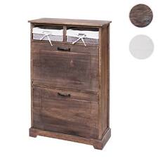 Scarpiera ribaltabile HWC-H19, scarpiera, cassetto cestino in legno massello 100x60x24 cm