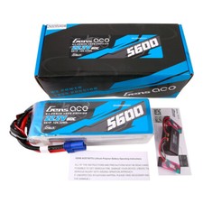 Gens Ace 5600mAh 22.2V 80C G-Tech 6S batteria lipo EC5 per elicottero radiocomandato dimensioni 700
