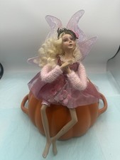 Stravagante posabile bosco floreale elfo pixie fata glitter ornamento bella figura