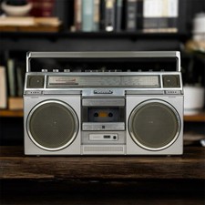 Boombox Ghettoblaster Radio Panasonic RX-5030LS No Cassette Recorder Grigio
