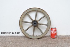Vecchio carrello in legno vintage ruota carro / 33,5 cm - CONSEGNA GRATUITA