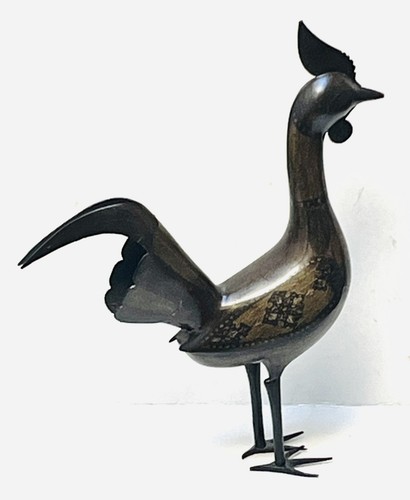 Antico gallo ferro decorato - in,