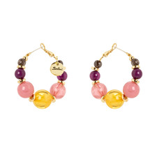 Orecchini cerchio e sfere