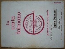 MESSINA RARO FOGLIETTO CARTA ASSORBENTE PER INCHIOSTRI CON PUBBLICITA' IGINIO PA