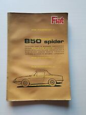 FIAT 850 Spider 1965 catalogo ricambi CARROZZERIA originale spare part catalogue