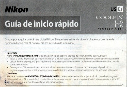 Nikon coolpix l18 l16 - coolpix, l18/l16