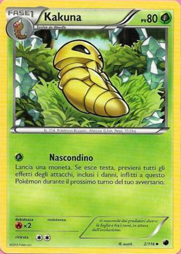 Pokemon carta kakuna 116 - carta,