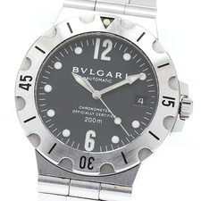 Orologio Uomo Automatico BVLGARI Diagono Scuba SD38S Data Quadrante Nero_905984