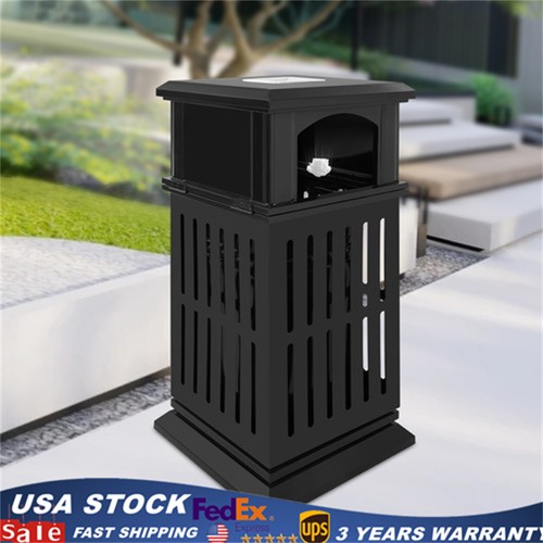 Freestanding outdoor trash can - trash,