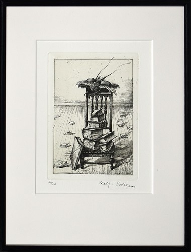 Escher sedia con libri - escher,,